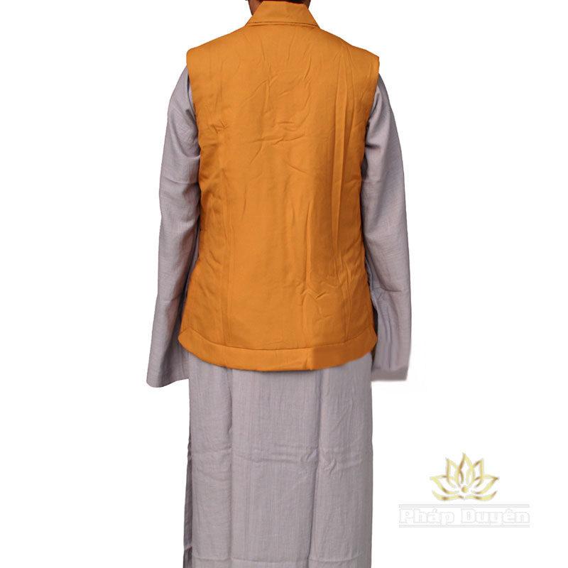 Áo Ghi Lê Lót Bông Mầu Vàng Dùng Cho Tăng, Ni, Size S,M,L,XL - Ảnh 3