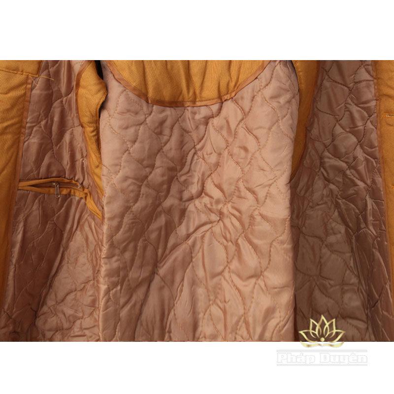 Áo Ghi Lê Lót Bông Mầu Vàng Dùng Cho Tăng, Ni, Size S,M,L,XL - Ảnh 4