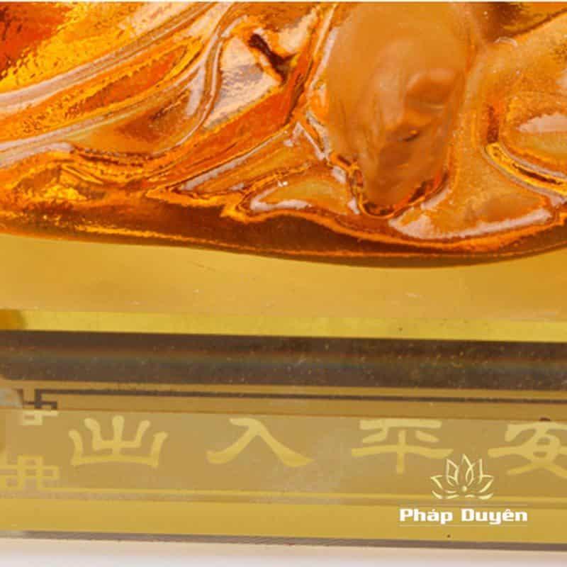 Tượng Ngài Di Lặc Bằng Lưu Ly, Để Xe Hơi, Để Bàn Làm Việc, Kích Cỡ 9.5x16x10cm - Ảnh 7