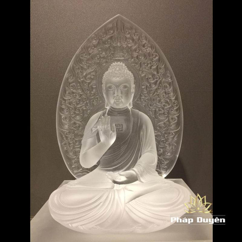 Bộ Tượng Dược Sư Lưu Ly, Ngồi 7 Màu, Có Lá Đề, Cao 38cm - Ảnh 10