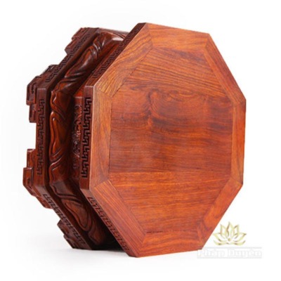 Alternative view of Đế Gỗ Gụ Bát Giác Mầu Vàng, Nhiều Kích Cỡ