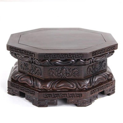 Đế Gỗ Gụ Bát Giác Mầu Nâu Đen, Nhiều Kích Cỡ