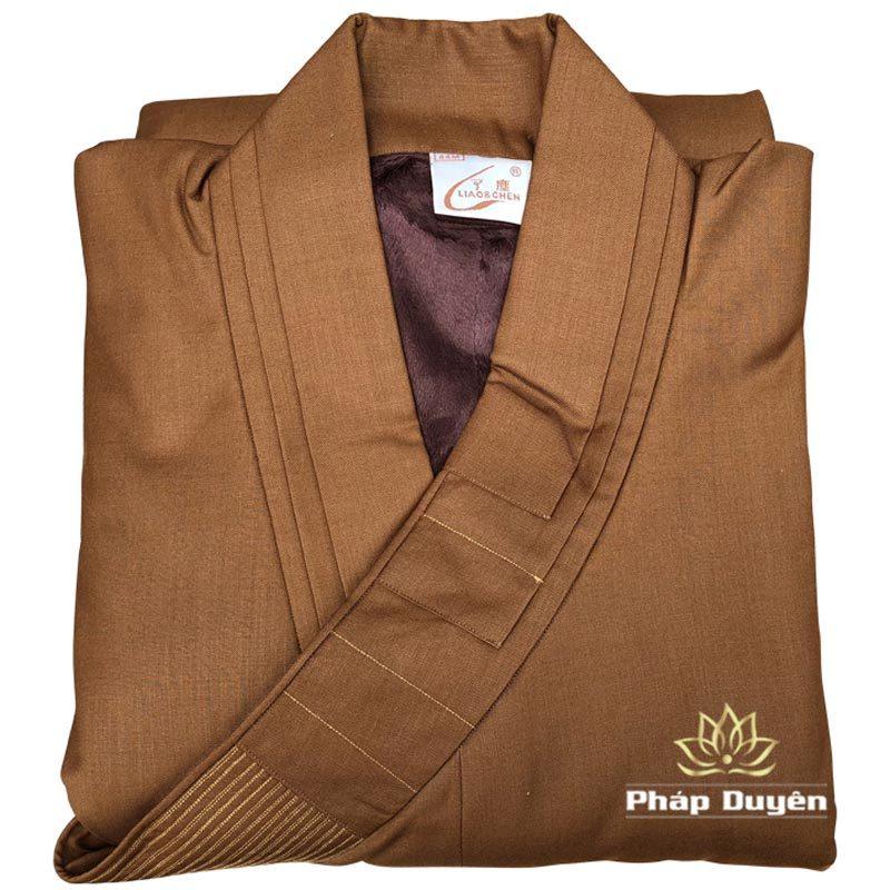 Áo Tràng Mùa Đông Dày 2 Lớp Dùng Cho Tăng Ni, Áo Tràng Áo Hậu Pháp Phục Mùa Đông Cho Quý Thầy Tăng Ni - Ảnh 3
