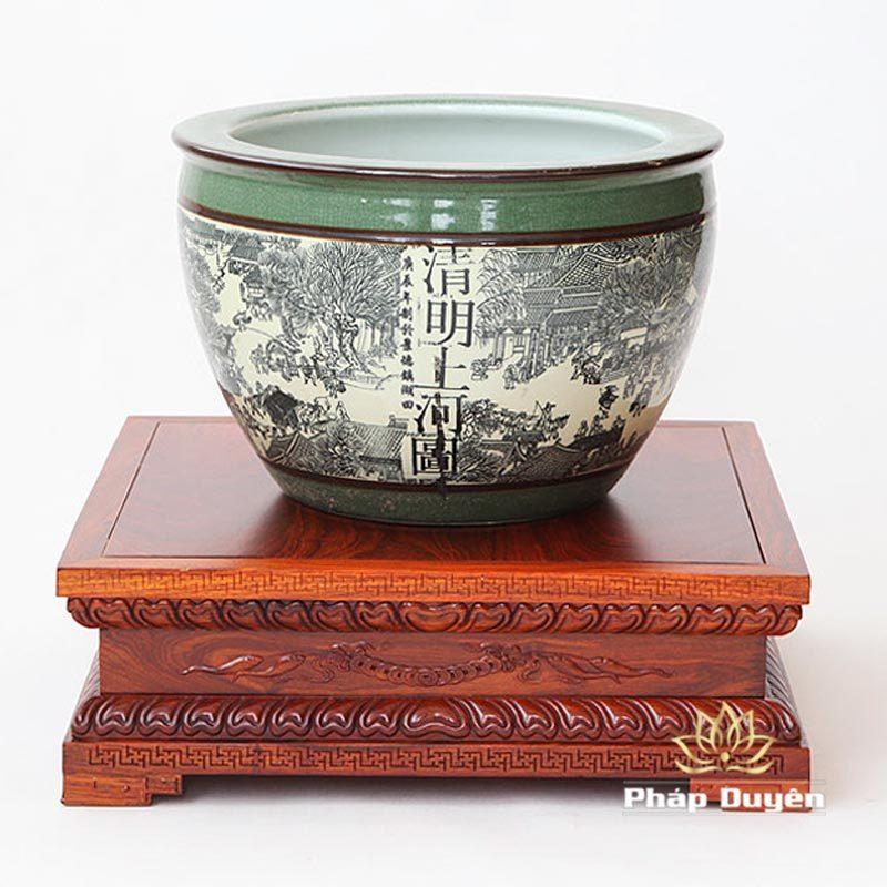 Đế Gỗ Gụ Vuông Mầu Vàng, Nhiều Kích Cỡ - Ảnh 6