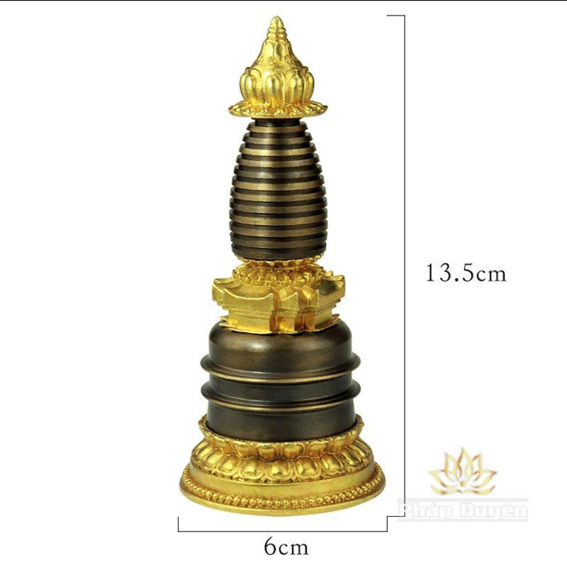 Tháp Xá Lợi Kiểu Thánh Tích Tây Tạng Bằng Đồng, Cao 13.5cm | 16.5cm | 23cm | 30cm | 33cm - Ảnh 7