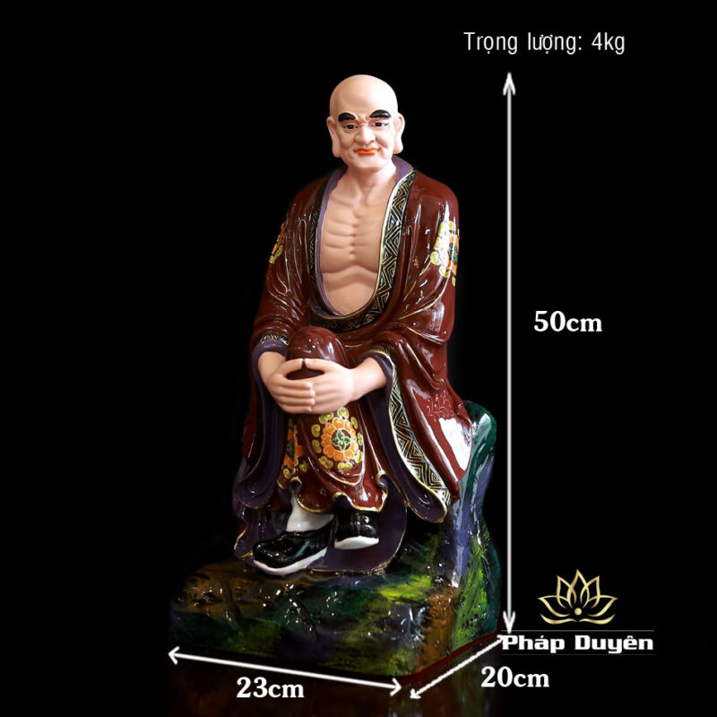 Bộ Tượng Thập Bát La Hán, Chất Liệu Composite, Cao 48cm - Ảnh 7