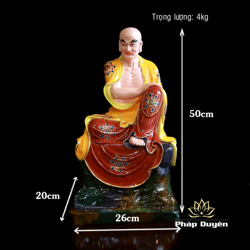 Bộ Tượng Thập Bát La Hán, Chất Liệu Composite, Cao 48cm - Ảnh 25