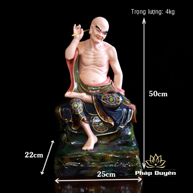 Bộ Tượng Thập Bát La Hán, Chất Liệu Composite, Cao 48cm - Ảnh 66