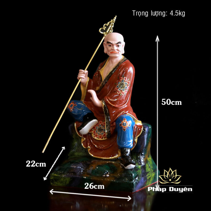 Bộ Tượng Thập Bát La Hán, Chất Liệu Composite, Cao 48cm - Ảnh 72