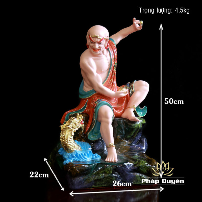 Bộ Tượng Thập Bát La Hán, Chất Liệu Composite, Cao 48cm - Ảnh 78