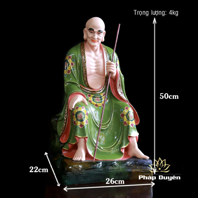 Bộ Tượng Thập Bát La Hán, Chất Liệu Composite, Cao 48cm - Ảnh 84