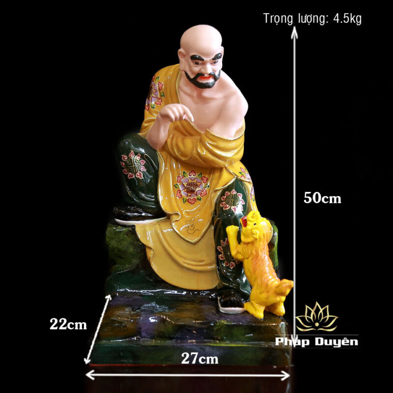 Bộ Tượng Thập Bát La Hán, Chất Liệu Composite, Cao 48cm - Ảnh 90