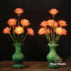 Đôi Đèn 9 Bông Thủy Lưu Ly Đế Lọ, Cao 60cm, Ngang 32cm - ảnh 5