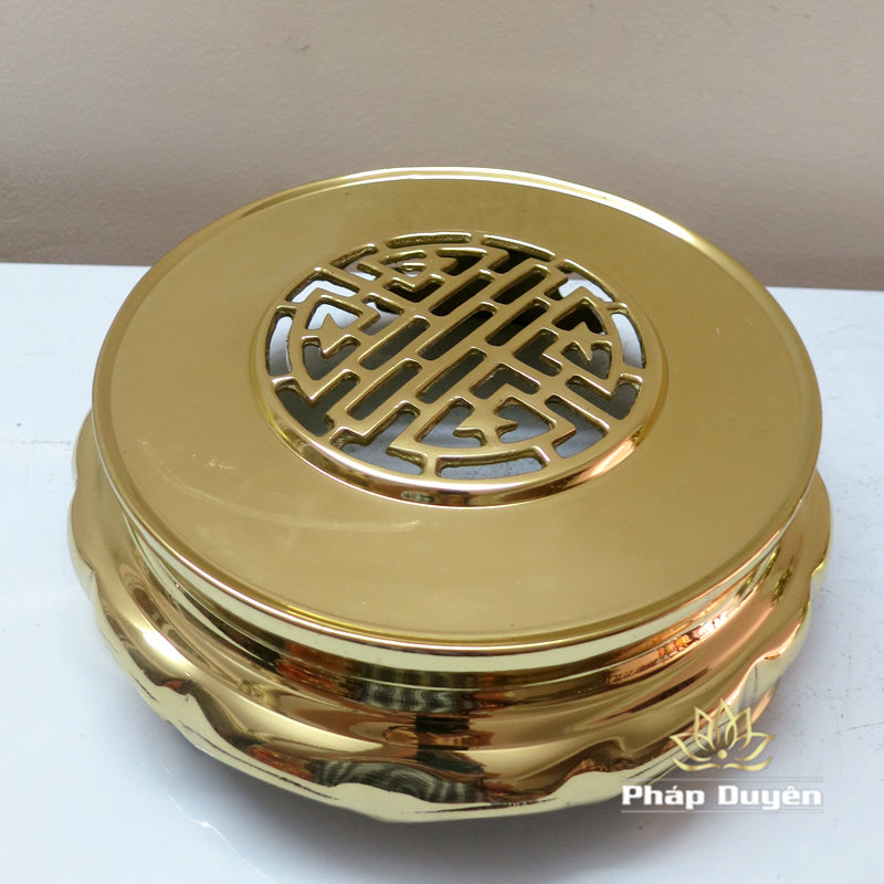 Đỉnh Đồng Chạm Khắc Sòi Bằng Đồng Vàng Bóng, Nhiều Kích Cỡ - Ảnh 9