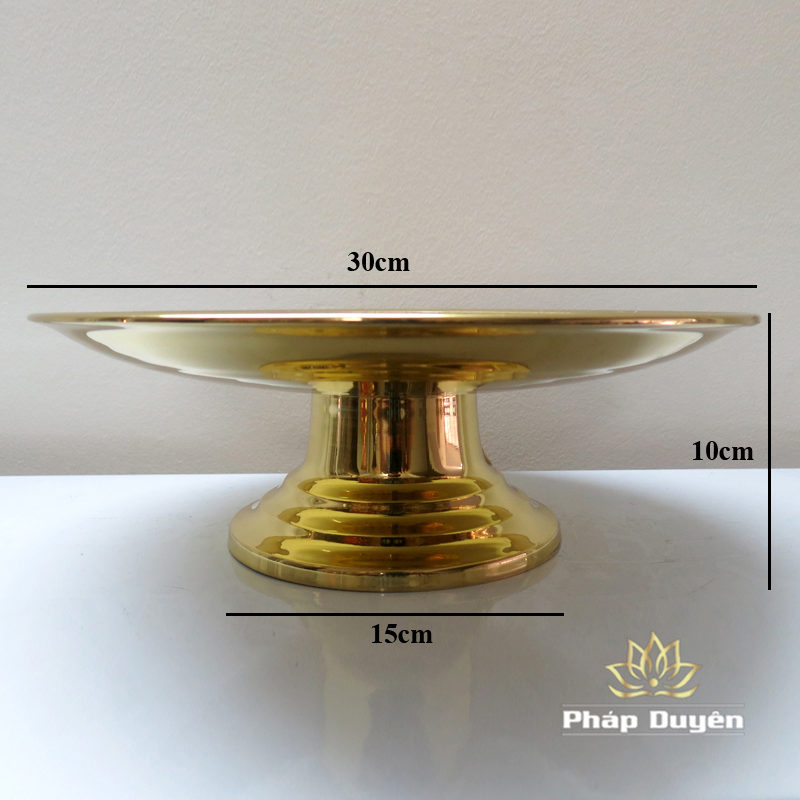 Mâm Bồng-Đĩa Thờ Đồng Chạm Trổ Rồng Phượng Vàng Bóng, Đường Kính 24cm, 30cm, 35cm, 40cm - Ảnh 5