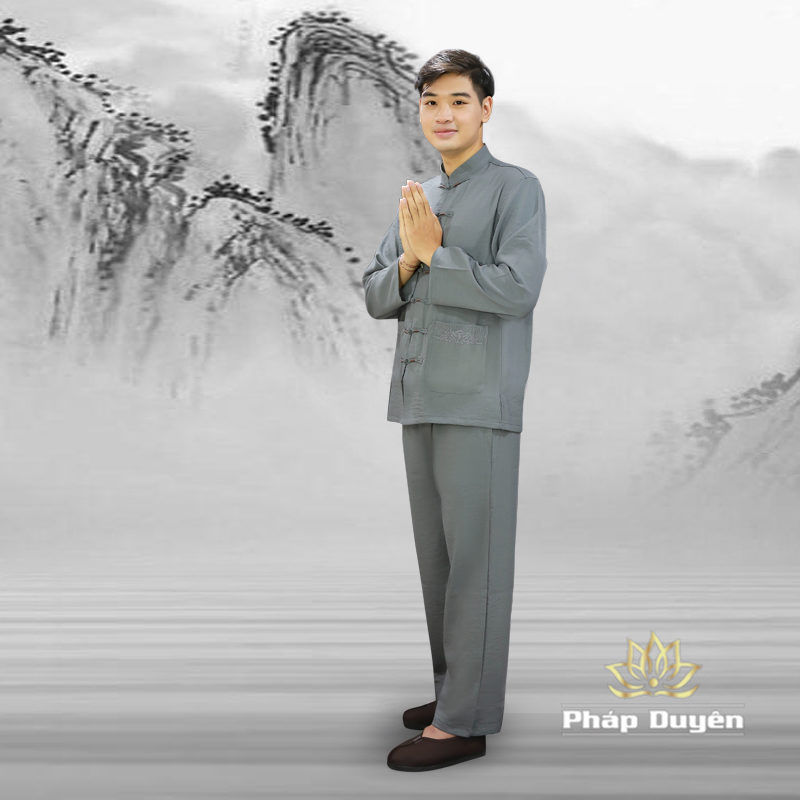 Bộ Cư Sĩ Vải Lanh Cao Cấp, Màu Xanh Sẫm, Nhiều Kích Cỡ - Ảnh 7