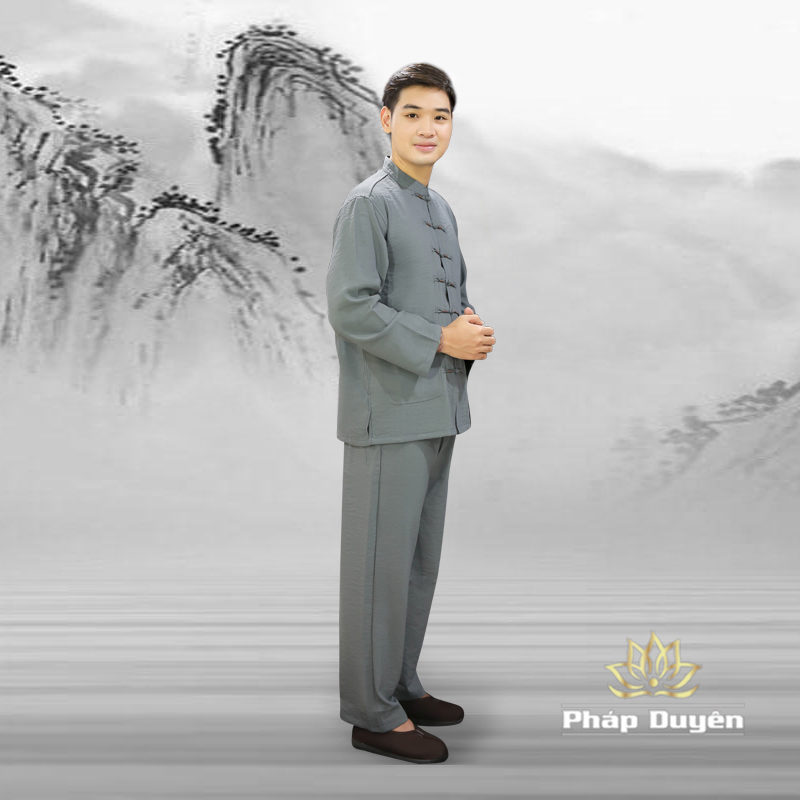 Bộ Cư Sĩ Vải Lanh Cao Cấp, Màu Xanh Sẫm, Nhiều Kích Cỡ - Ảnh 6