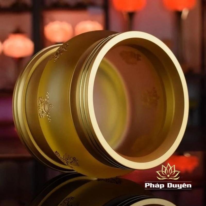 Bát Hương Lưu ly 8 Cát Tường Khắc Chìm Vàng, Nhiều Kích Cỡ - Ảnh 4