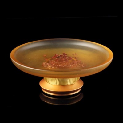 Đĩa Lưu Ly Khắc Chữ Phật Cao Cấp, Nhiều Kích Thước