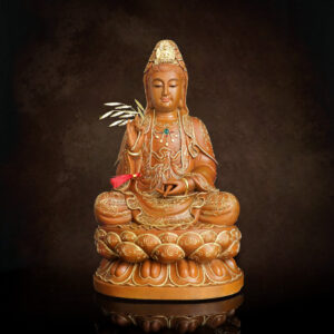 Tượng Quan Âm Gỗ Chương, Cao 40cm