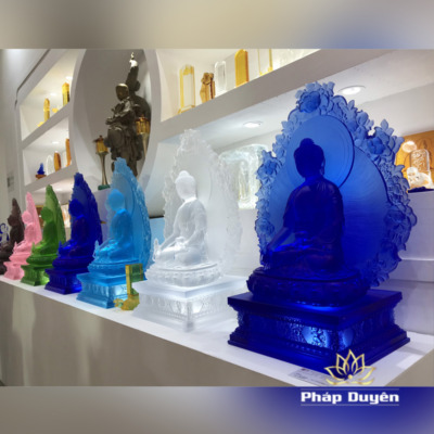 Alternative view of Bộ Tượng Thất Phật Dược Sư Cao Cấp, Chất Liệu Lưu Ly, Cao 68cm