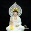Tượng Đức Quan Âm Ngồi Bột Đá Hồng Có hào Quang, Cao 48cm (Tổng 60cm) - ảnh 3