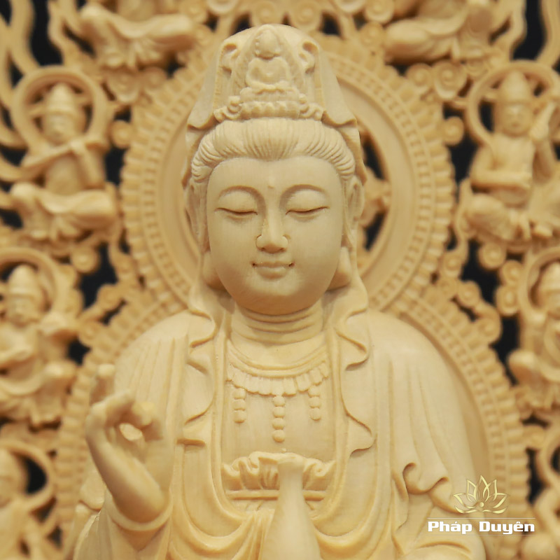 tượng quan âm bồ tát gỗ hoàng dương thơm