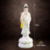 Tượng Ngài Quan Âm Đứng, Bột Đá Hồng, Cao 66cm - Ảnh 9