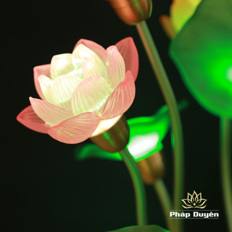 Đôi Đèn 7 Bông 6 Lá Đế Lọ, Cao 80cm - Ảnh 4