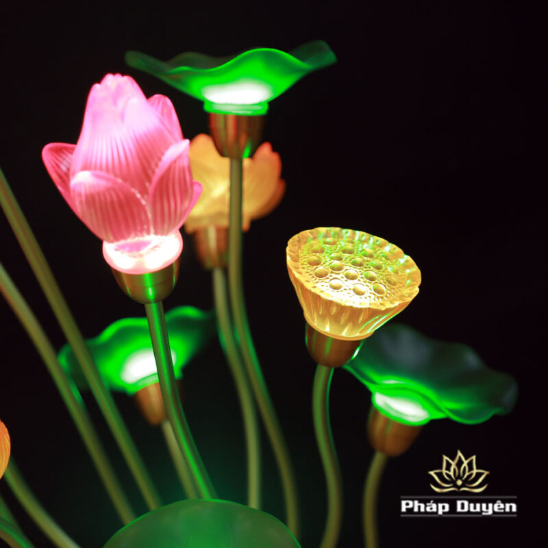 Đôi Đèn 7 Bông 6 Lá Đế Lọ, Cao 80cm - Ảnh 6