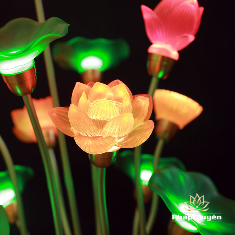 Đôi Đèn 7 Bông 6 Lá Đế Lọ, Cao 80cm - Ảnh 7