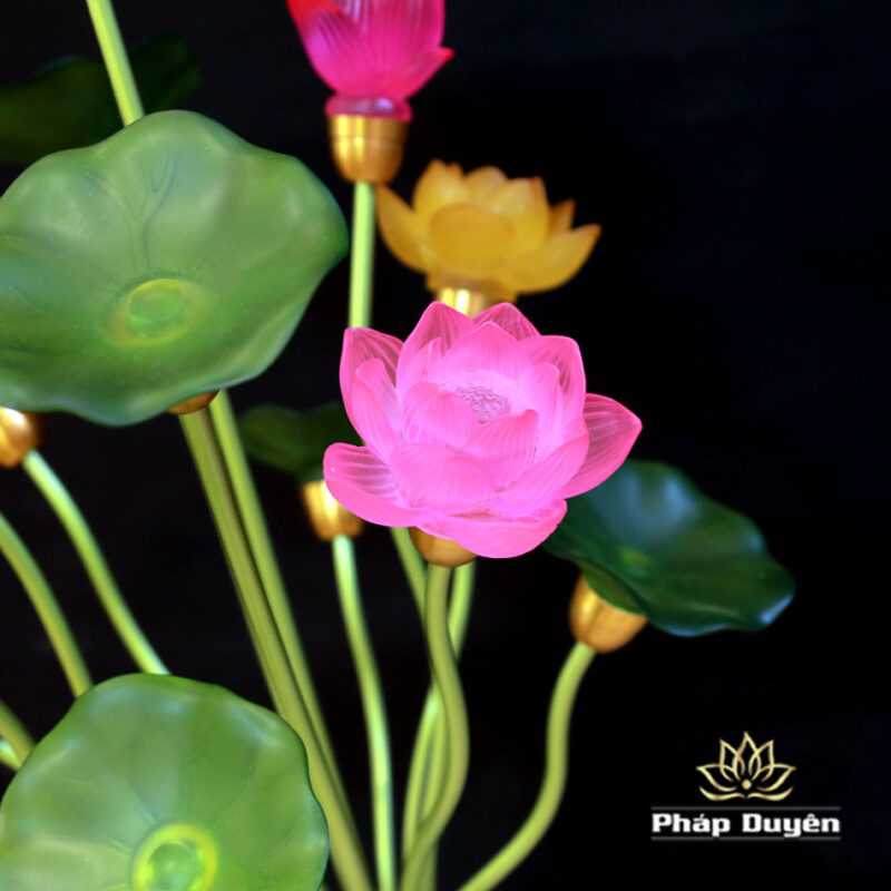 Đôi Đèn 7 Bông 6 Lá Đế Lọ, Cao 80cm - Ảnh 10