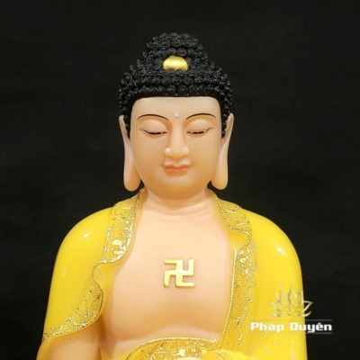 Alternative view of Tượng Phật A Di Đà Đứng Bột Đá Thạch Anh, Cao 90cm