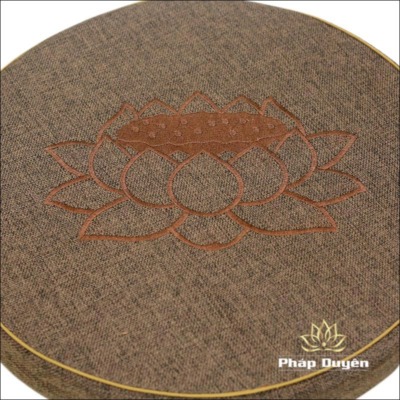 Alternative view of Bồ Đoàn Thêu Hoa Sen Màu Nâu, Kích Thước 49*6cm, 58*6cm