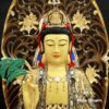 Bộ Tượng Tây Phương Tam Thánh Ngồi Đài Sen, Chất Liệu Bằng Đồng, Cao 88cm ( Tổng Lá Đề 110cm) - ảnh 7