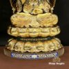 Bộ Tượng Tây Phương Tam Thánh Ngồi Đài Sen, Chất Liệu Bằng Đồng, Cao 88cm ( Tổng Lá Đề 110cm) - ảnh 10