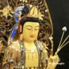 Bộ Tượng Tây Phương Tam Thánh Ngồi Đài Sen, Chất Liệu Bằng Đồng, Cao 88cm ( Tổng Lá Đề 110cm) - ảnh 13