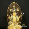 Bộ Tượng Tây Phương Tam Thánh Ngồi Đài Sen, Chất Liệu Bằng Đồng, Cao 88cm ( Tổng Lá Đề 110cm) - ảnh 14
