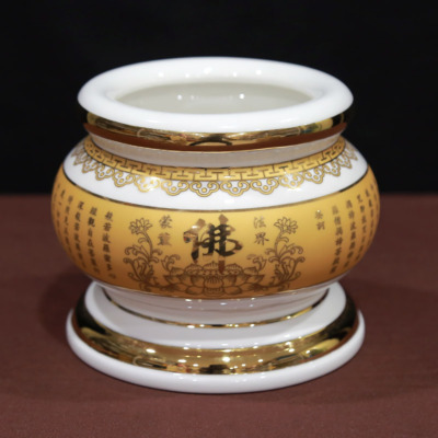 bát hương sứ trắng tâm kinh