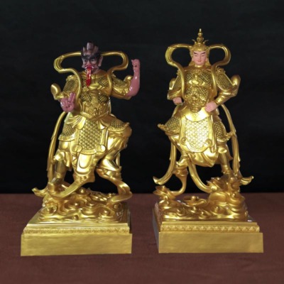 Bộ Tượng Tiêu Diện , Hộ Pháp Sơn Vàng, Chất Liệu Composite | Cao 2m30