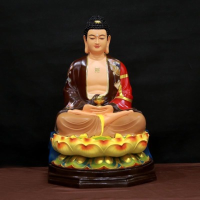 Tượng Phật A Di Đà Ngồi Bằng Composite Sơn Cao Cấp, Cao 60cm