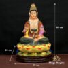Tượng Quan Âm Bồ Tát Ngồi Bằng Composite Sơn Cao Cấp, Cao 60cm - ảnh 5