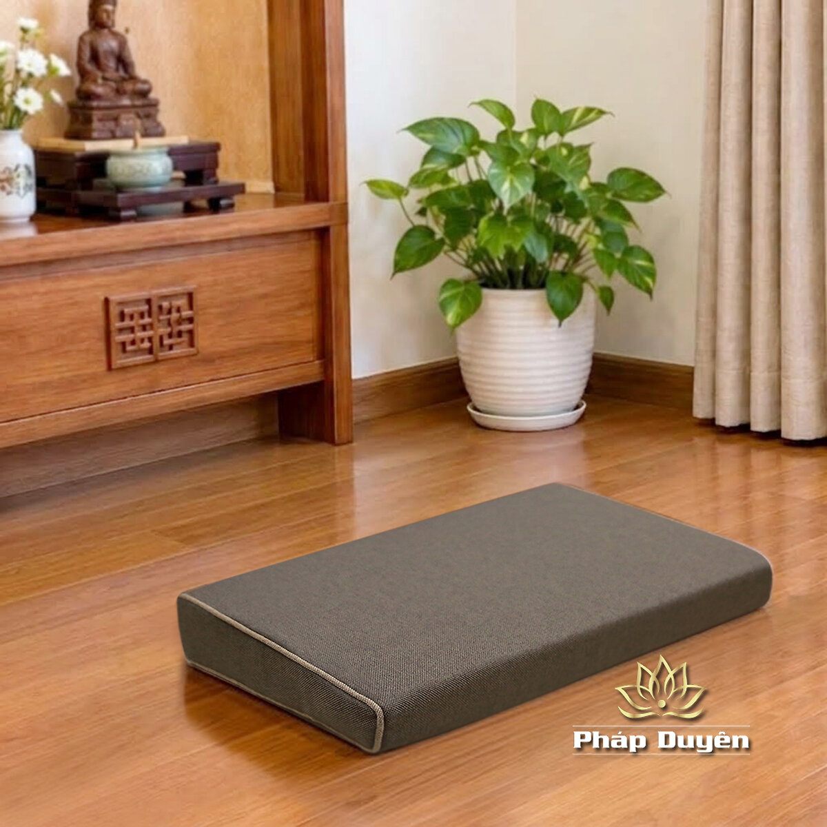 Đệm Dốc Ngồi Thiền, Ruột Xơ Dừa, Mầu Nâu, Kích Thước 23x45cm - ảnh 8