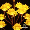 Đèn Thủy Lưu Ly 13 Bông Sen Vàng Nở, Cao 130cm - ảnh 4