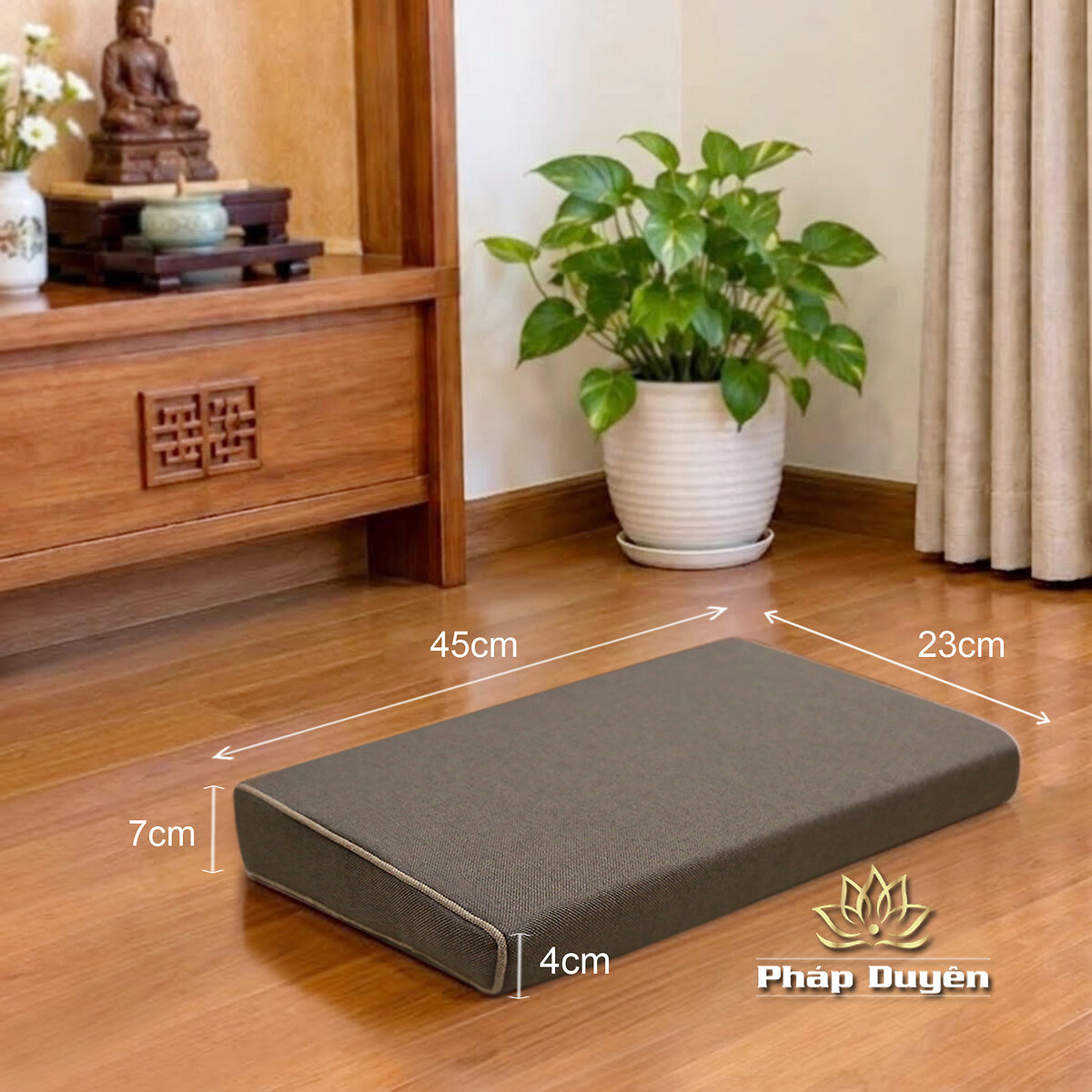 Đệm Dốc Ngồi Thiền, Ruột Xơ Dừa, Mầu Nâu, Kích Thước 23x45cm - ảnh 10