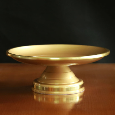 Đĩa (Mâm Bồng) Trơn Bằng Đồng Màu Vàng, Nhiều Kích Thước