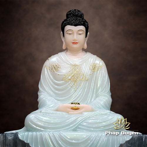 Tượng Phật Thích Ca Thành Đạo Ngồi Tĩnh Tâm Bằng Bột Đá Cẩm Thạch, Cao 48-155cm - ảnh 14