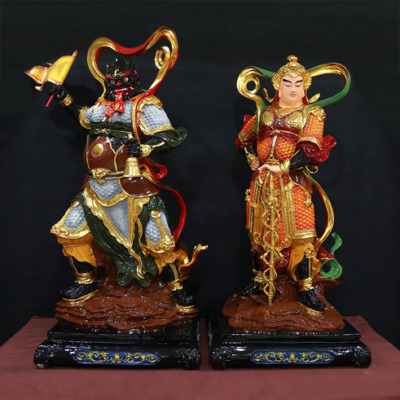 Bộ Tượng Tiêu Diện Vi Đà Bằng Composite Dát Vàng, Cao 90cm