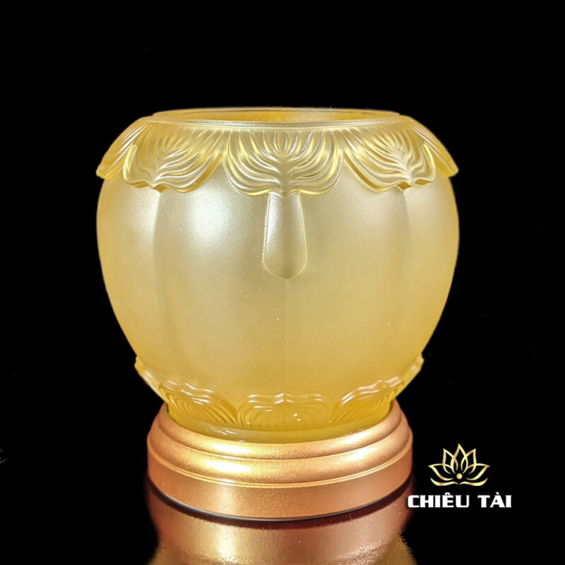 Đèn Dầu Lưu Ly Viền Hoa Bọc Đồng, Nhiều Kích Cỡ - Ảnh 6