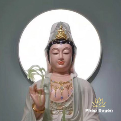 Alternative view of Tượng Quan Âm Tự Tại Bằng Bột Đá, Nhiều Kích Thước